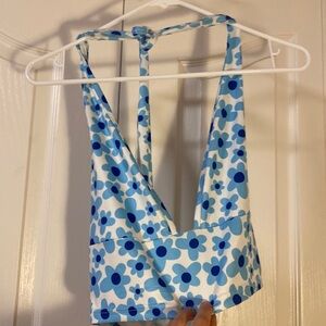 Blue flowered top